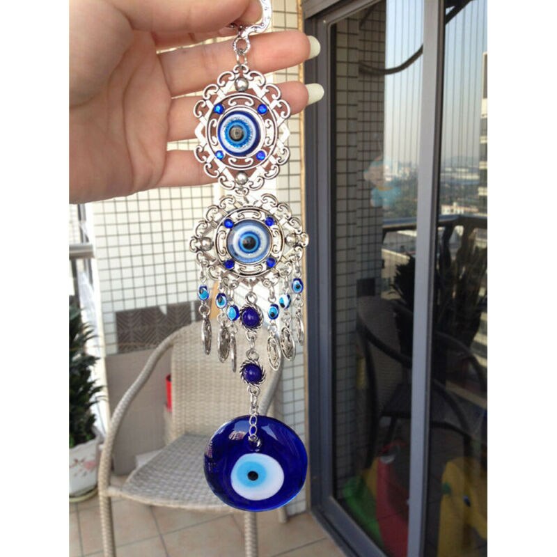 Feestelijke Of Feestartikelen Home Turkse Evil Eye Amulet Muur Opknoping Geluk Decor Bescherming Hanger Blauw