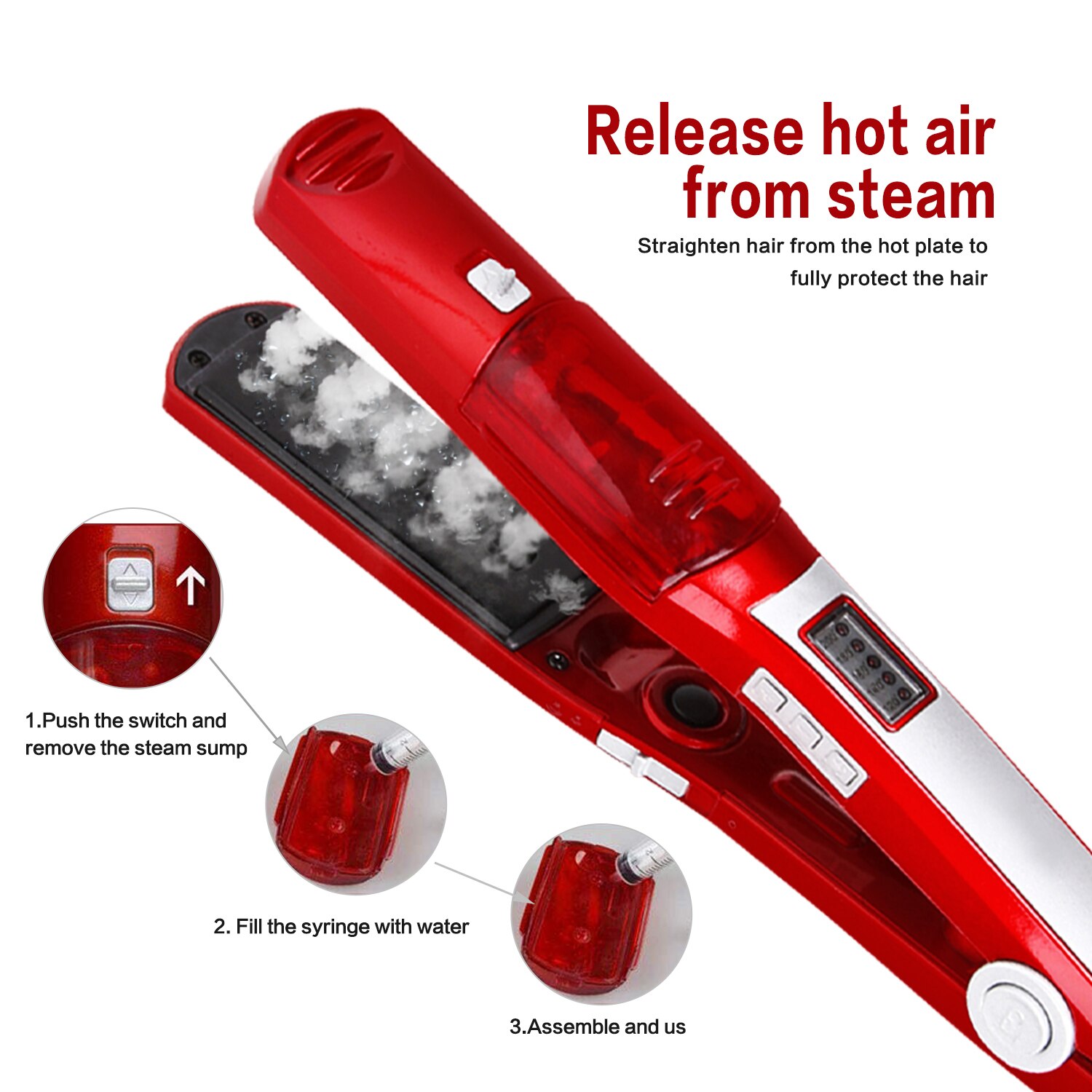 Steam Flat Iron Hair Straightener Hair Curler Titanium Ceramic Hair Straighting Curling Iron Hair Care Styling Tool