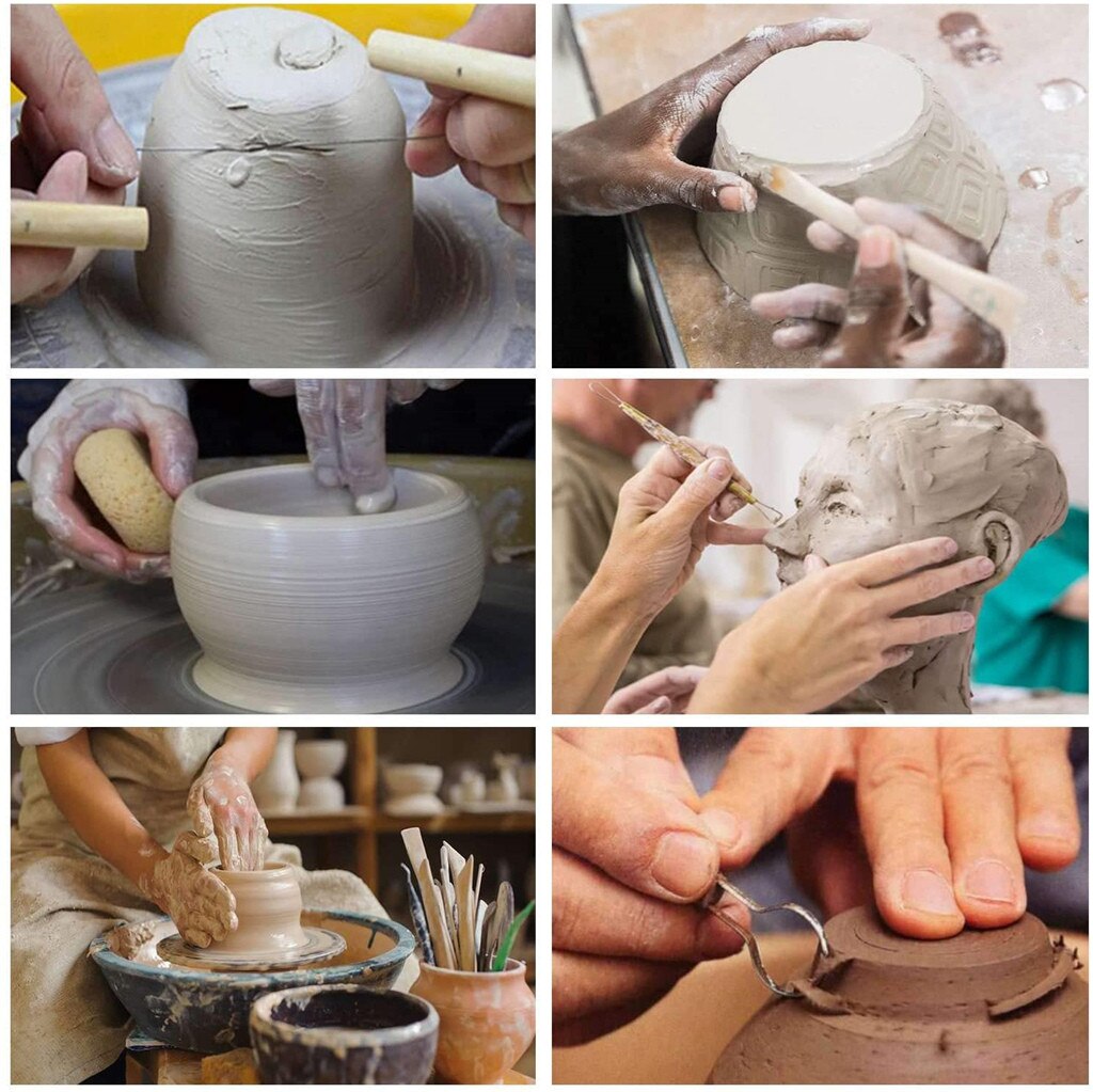 30pcs Pottery and Sculpting Tools Set Ceramic Sculpting Tools with Case for Beginners and