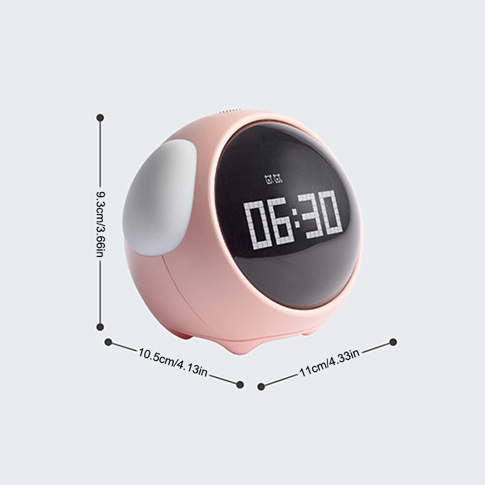 Alarm Clock Wake Up Light Expression Pixel LED Cute Electronic Digital Multi Function For Children Home Decoration