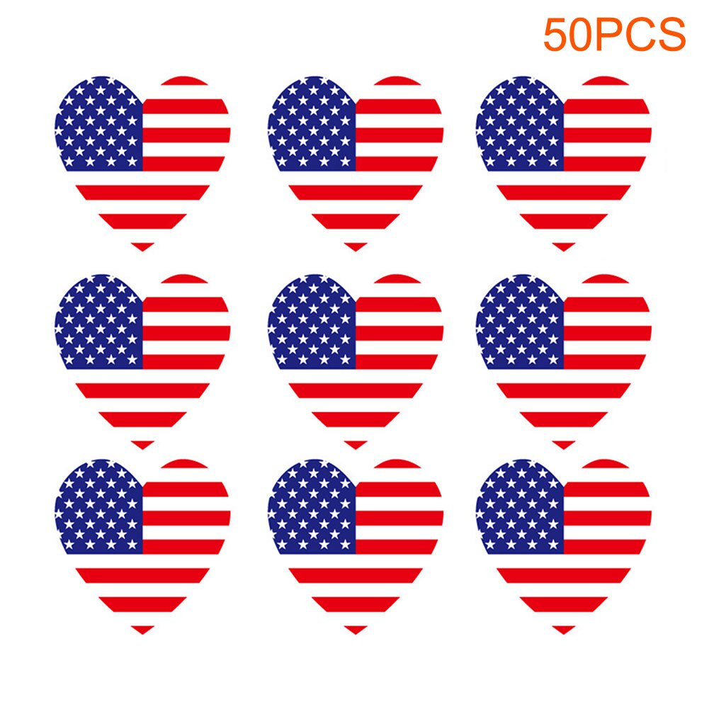 500pcs/roll Practical USA Sticker Home Decor Removable PVC Waterproof Patriotic Celebration Easy Apply American Independence Day: A