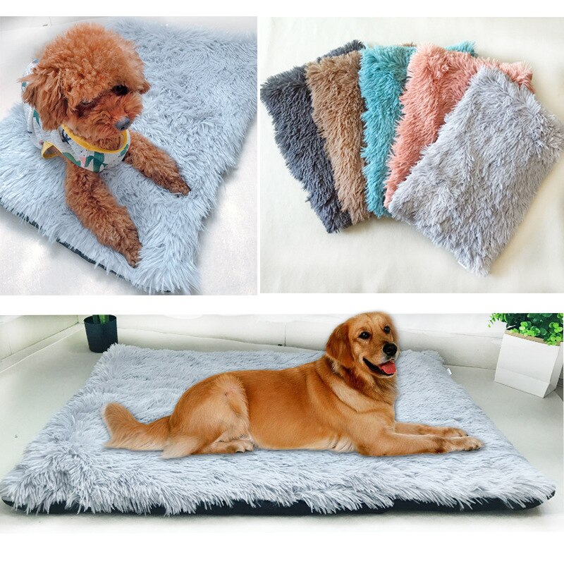 Pet Dog Mat Cat Bed House Fluffy Long Plush Pet Blankets Warm Sleeping Puppy Kennel Pad Cushion for Dogs Pet Accessories