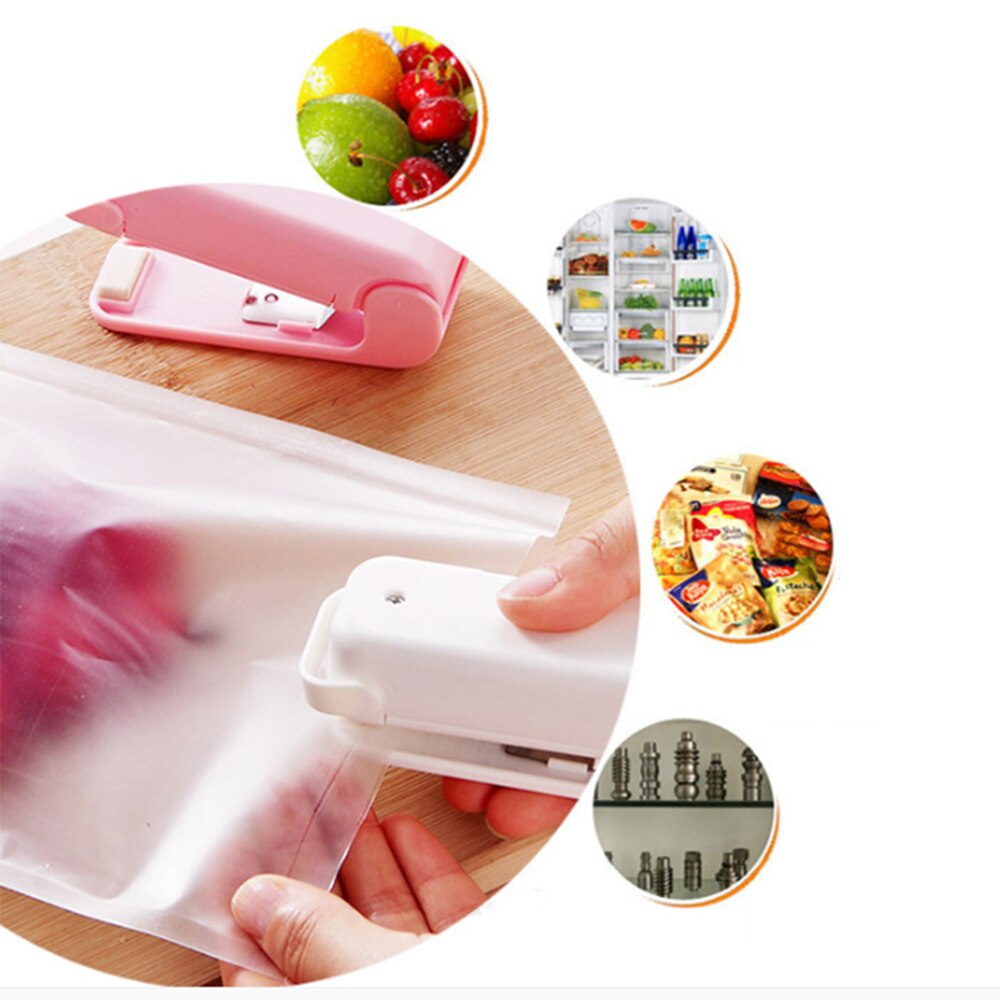 Draagbare Warmte Sealer Mini Afdichting Huishoudelijke Machine Warmte Sealer Capper Voedsel Saver Voor Plastic Zakken Pakket Gadgets Accessoires