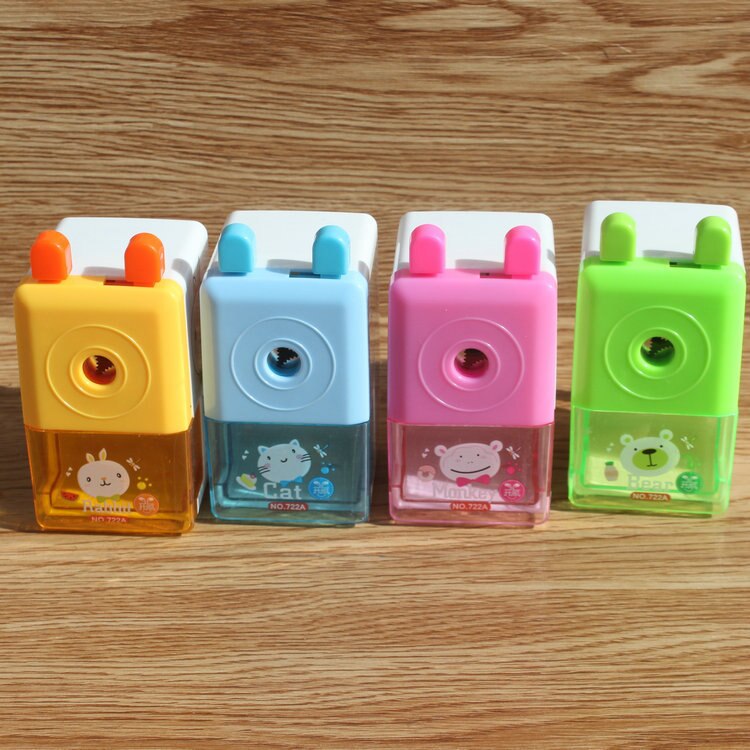 Apple Pencil Sharpener Student Manual Pencil Sharpener Cartoon Cute Pencil Sharpener Stationery Mechanical 3 Years Old: 02(random)