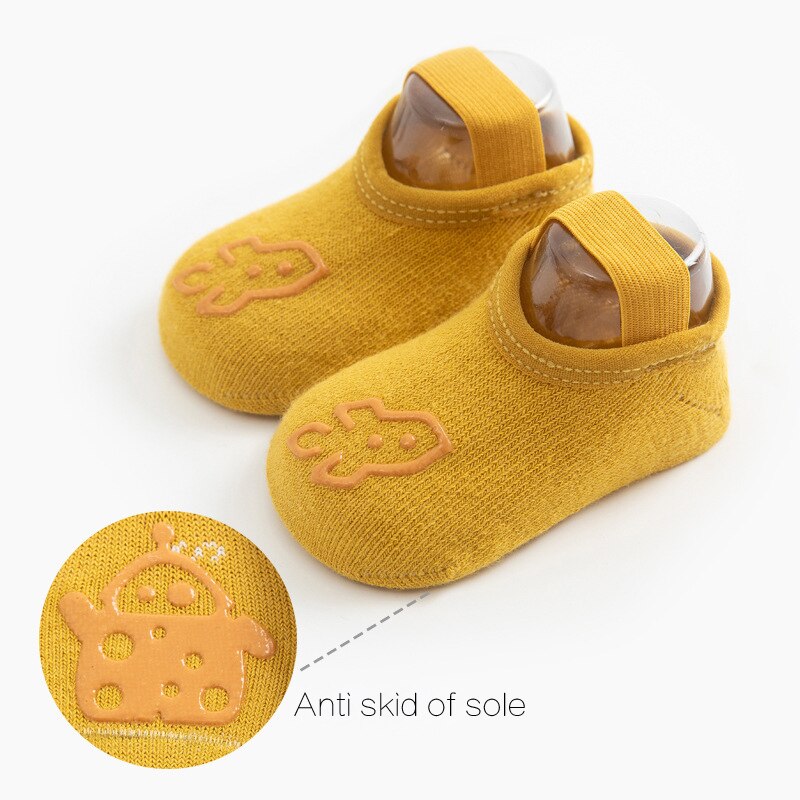 Wecute Newborn Baby Sock Cotton Short Anti Slip Ankle Socks Elastic Unisex First Walker Shoes For Infant Boys Girls Solid Color: 1