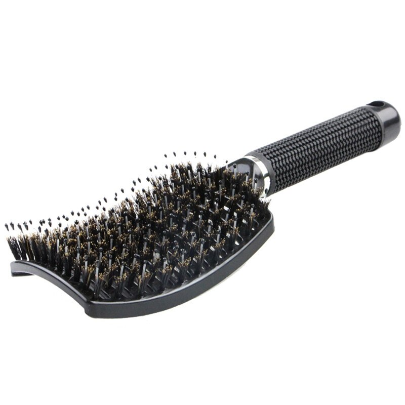 Cepillo para el pelo con cerdas de jabalí, cepillo de pelo curvado y ventilado para mujeres, cepillo de pelo largo, grueso, fino rizado, Kit de de cepillo de ventilación, 2 uds