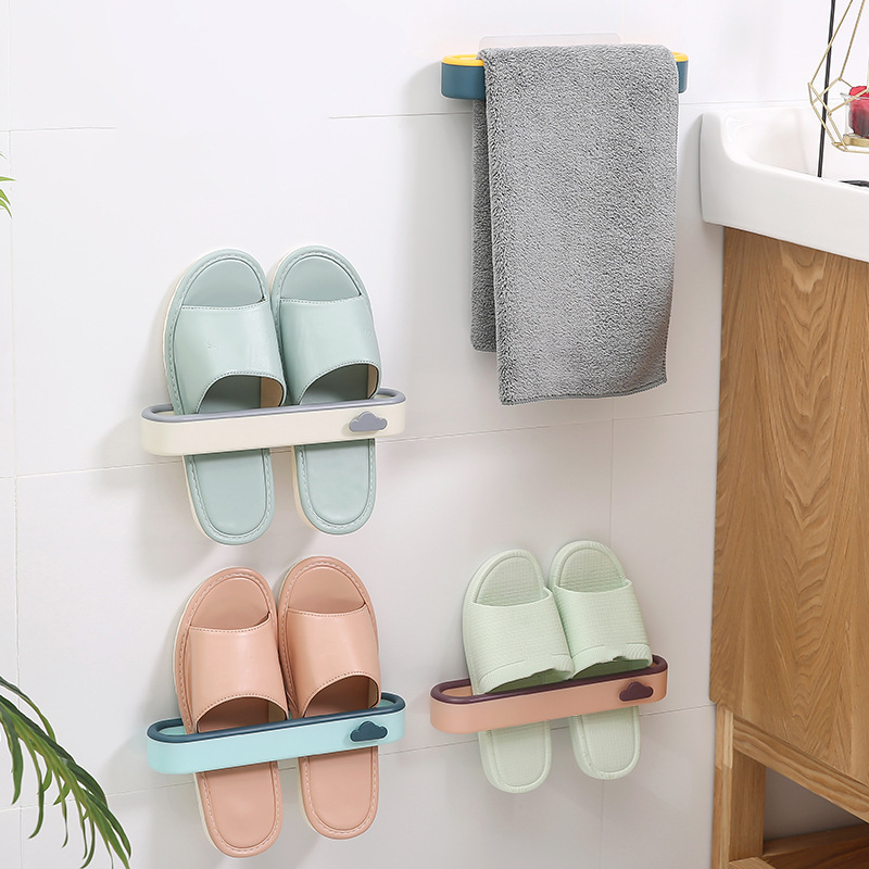 clouds Towel Rack Punch-free Bathroom Slippers RackTowel Rack Wall-Mounted Bathroom Hook Kitchen Wipes Hanging Gadgets