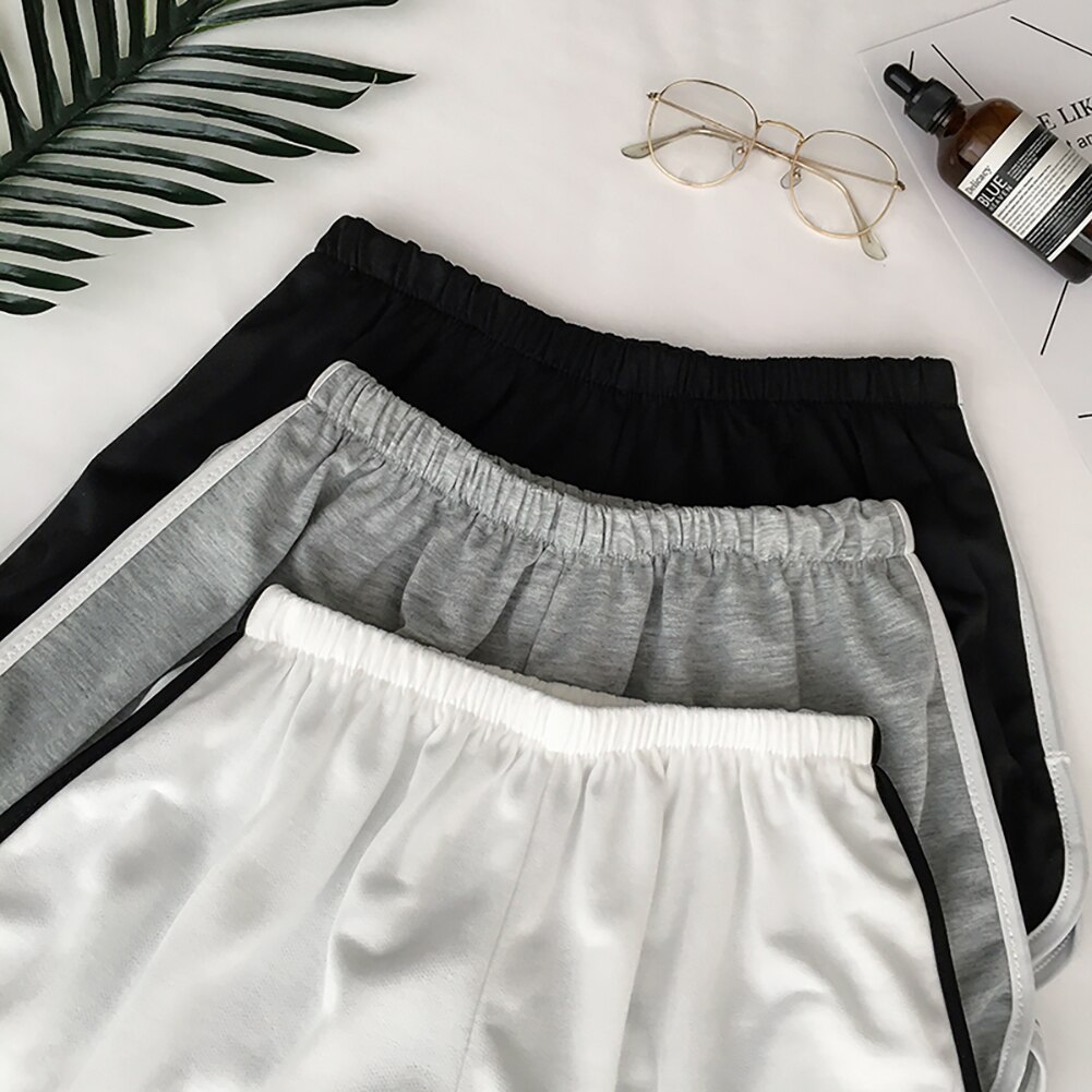 Sommer kvinder afslappet patchwork krop fitness træning stretch tynde slanke shorts