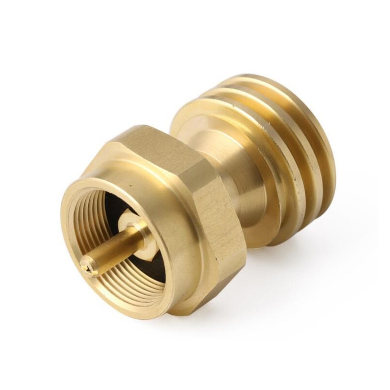 QCC 1 Pound Cylinder POL Copper Adapter Joint Inflatable Fittings Brass Hex Valve