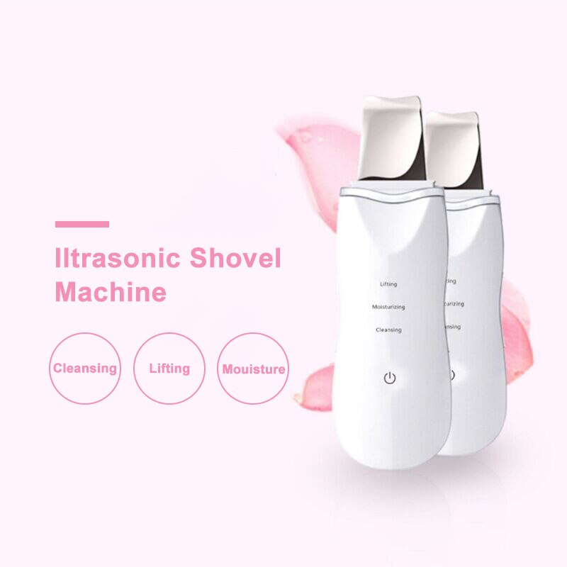 Ultraljud ansiktshudskrubber ansiktsrengöring vibration pormask borttagning exfolierande porer hud fukt skönhetsinstrument