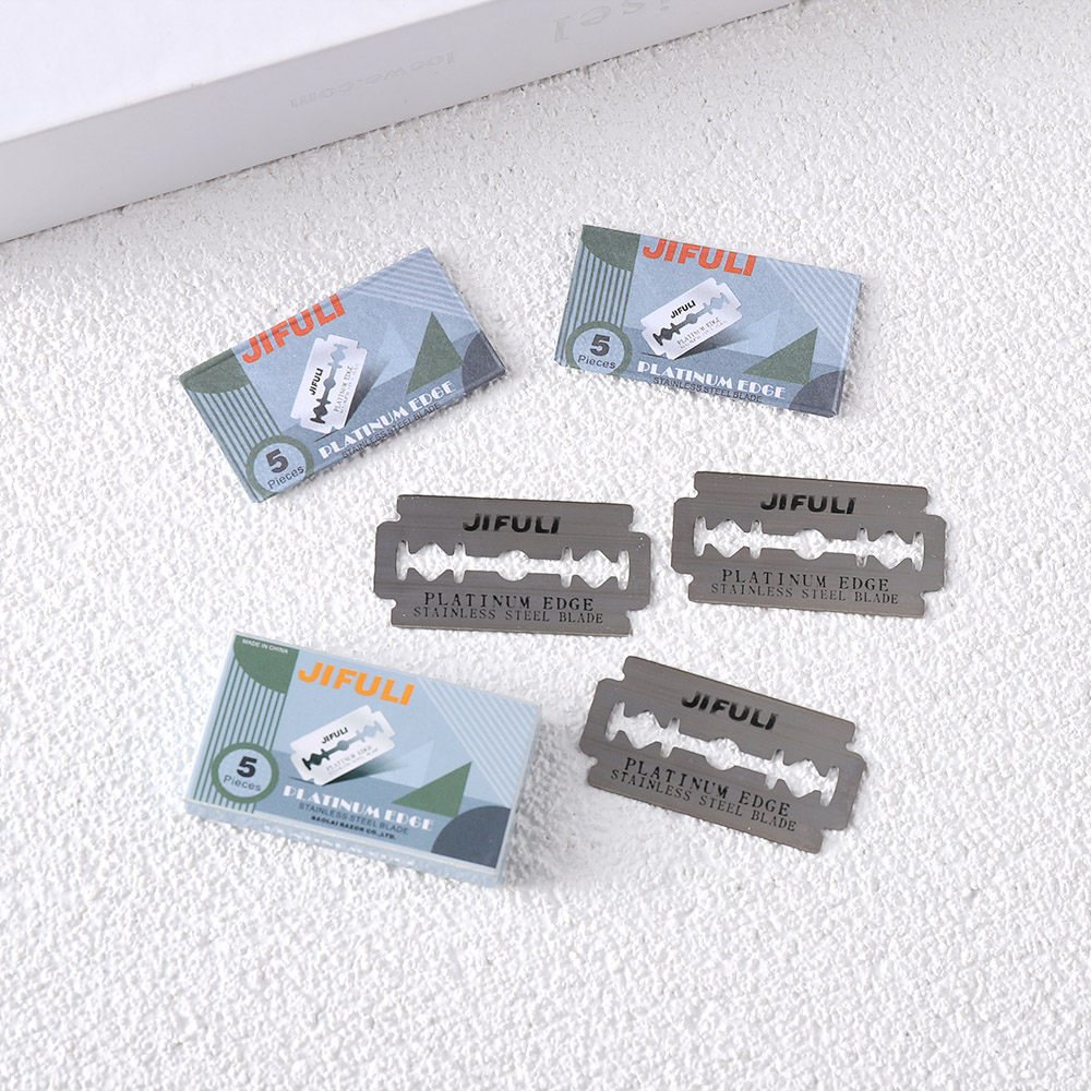 Cuchillas de afeitar de doble filo para hombre, 10/30/50 piezas, cuchilla de afeitar de seguridad, cuchillas de afeitar rectas de acero inoxidable para afeitar Manual