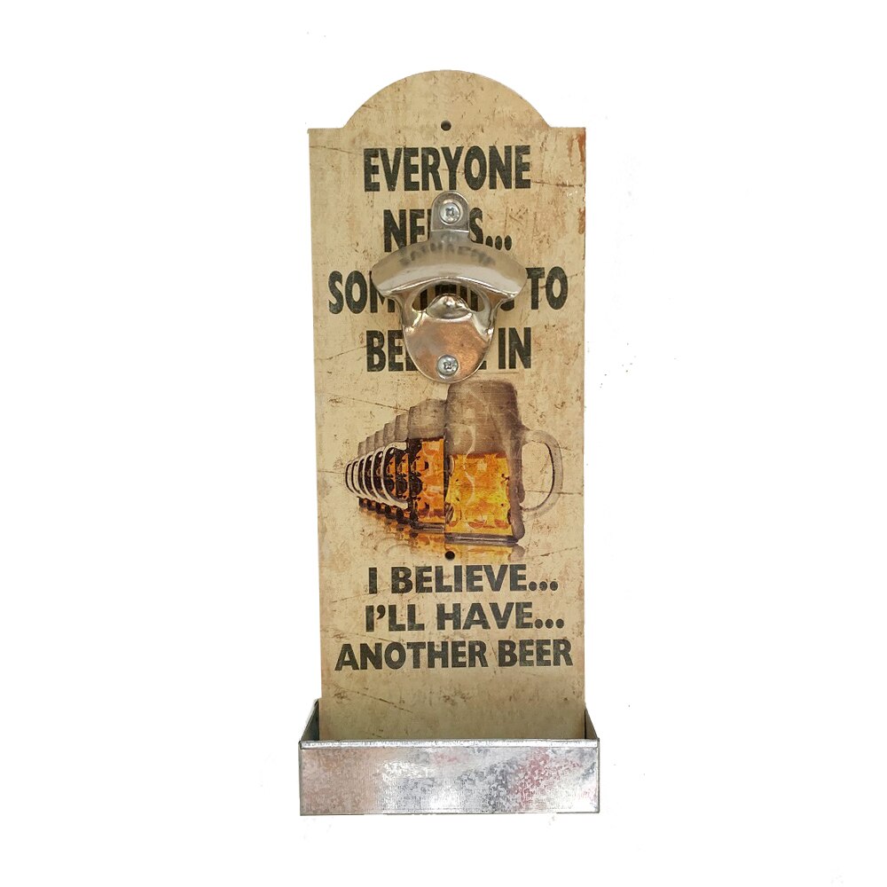Bar Wall Decoration American Country Style Retro Bar Restaurant Beer Bottle Openers Wooden Wall Hanging Opener Crafts