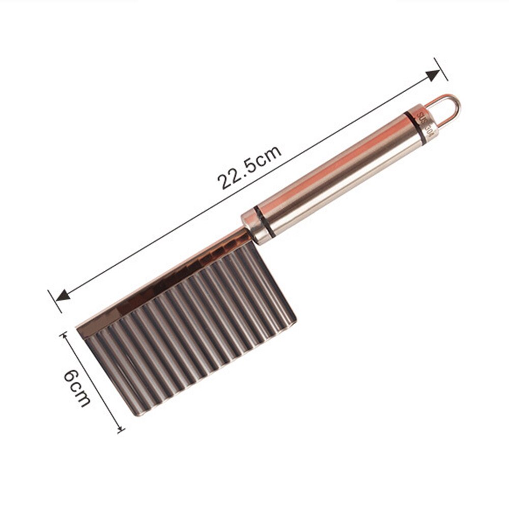 Rimpeluitvoering Cutter Keuken Slicer Rvs Wave Cutter Aardappel Golf Mes Franse Fry Cutter Groenten Koken Tool