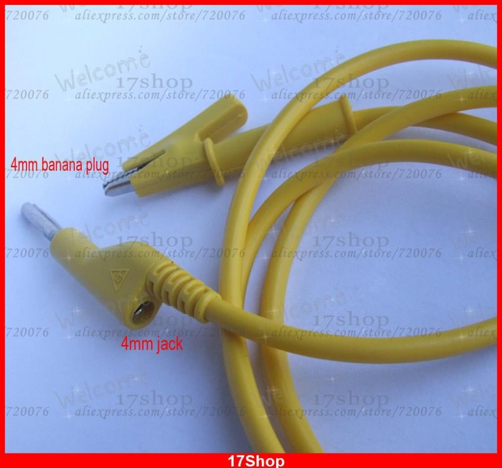 1 stks Koper 4mm banana plug Alligator clip siliconen Voltage probe Kabels