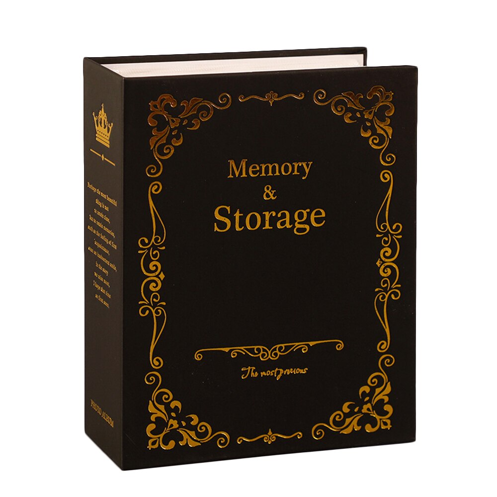 100 Pockets 6 inch Photo Album Picture Storage Scrapbooking Picture Case Photo Album Frame For Kids Children: Black