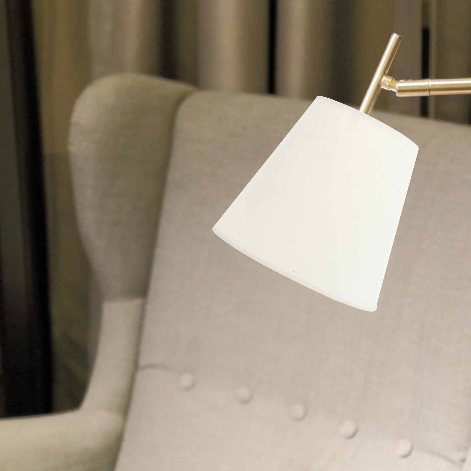 Kleiner Lampen schirm e14 Sockel retro-Stil Lampen schirm Stoff Jahrgang Lampen schirm: Weiß