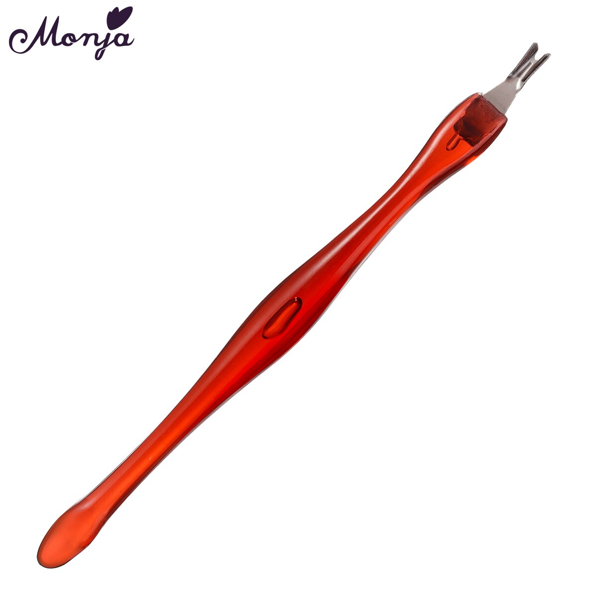 Monja 1 Piece Brown Color Stainless Steel Nail Art Dead Skin Fork Finger Cuticle Pusher Remover Manicure Care Tool