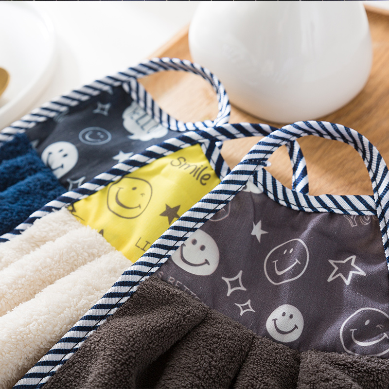 2 stk mikrofiber håndklæde hængende køkkenlommetørklæde til hænder badeværelseshåndklæder absorberende klud blødt håndklæde til hånd 45*30 cm