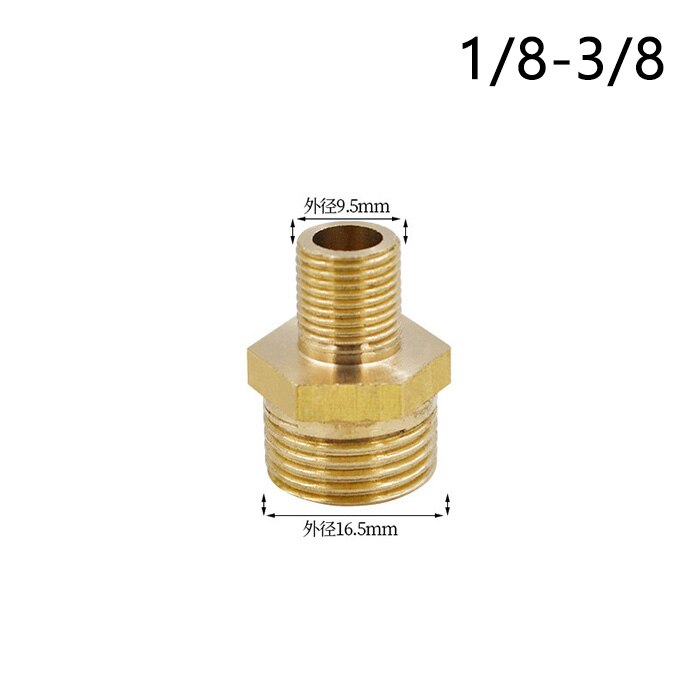 Brass Pipe Hex Nipple Fitting Quick Coupler Adapter 1/8 1/4 3/8 1/2 3/4 1 BSP Male to Male Thread Water Oil Gas Connector: 1-3