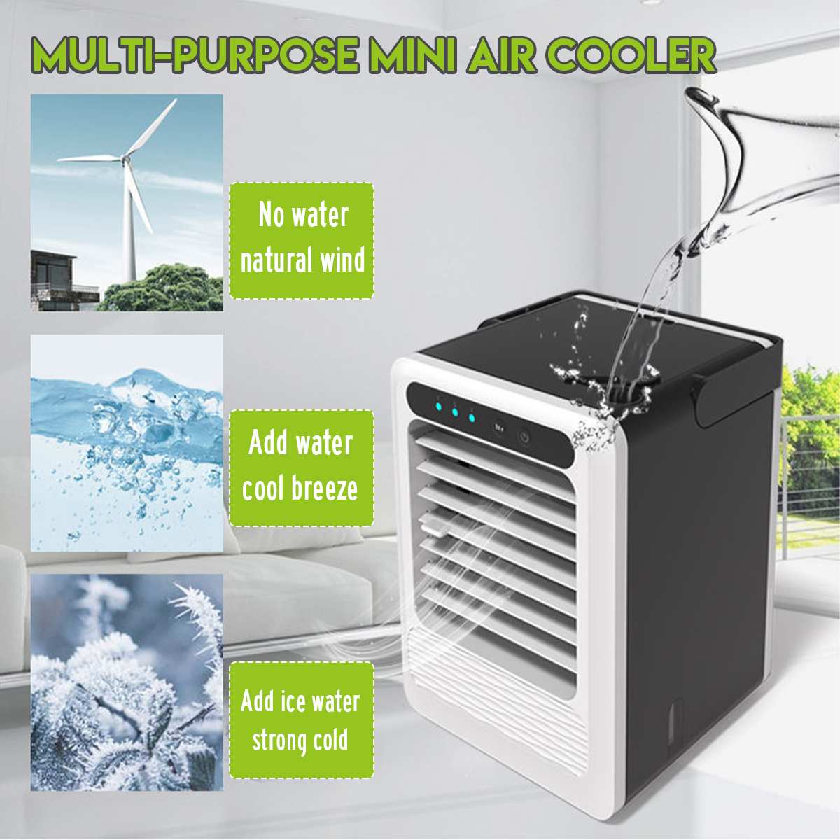 Draagbare Airconditioner Mini Usb Air Cooler Fan Cooling Luchtbevochtiger 3 Gear Thuis Kamer Airconditioning Quick & Easy Manier te Cool
