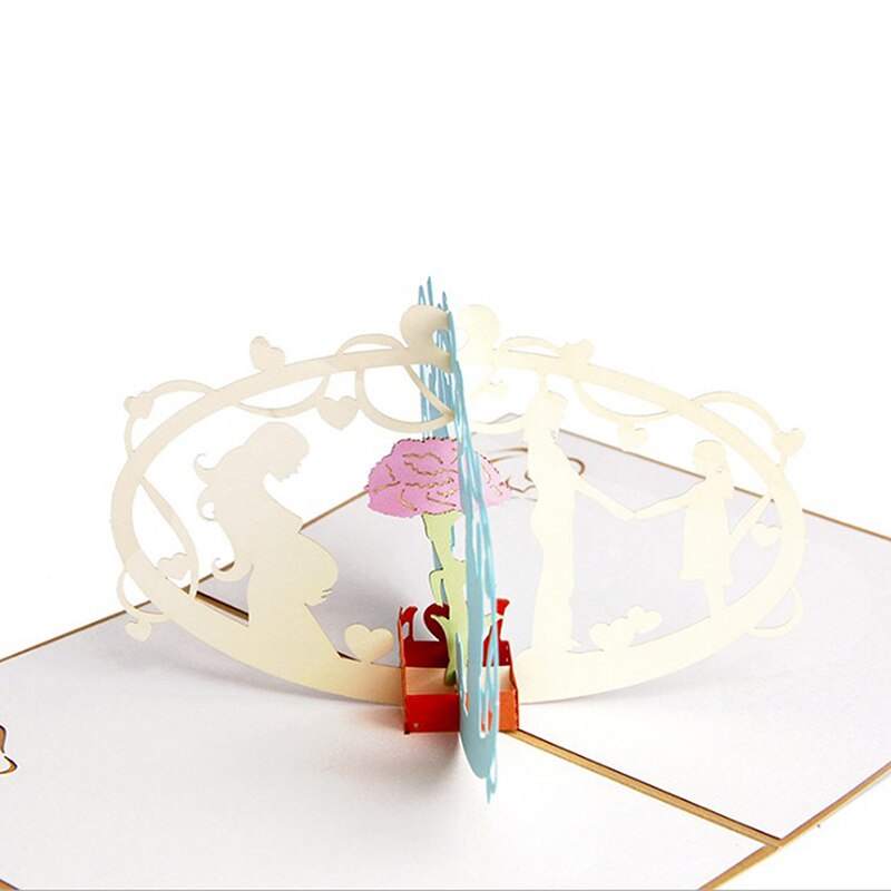 3D Mother's Day Pop Up Cards Flowers Card Thank You Greeting Card Mom