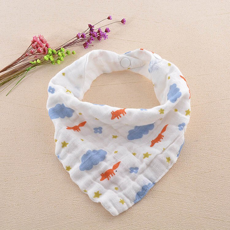 Mooie Baby Slabbetjes Jongen Meisje Bandana Water Absorberen Bib Burp Doek Driehoek Cartoon Katoenen Baby Sjaal Burp Dubbele Snap Baby accessoire: 9