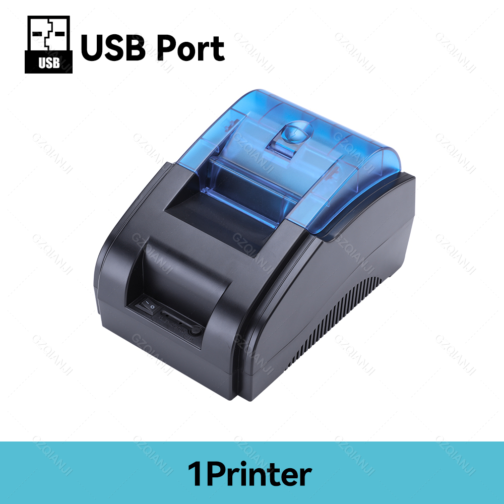 58MM Desktop POS Printer USB Thermal Receipt Bill Printer Printing Maker Restaurant Sales Kitchen for Small Business 2022: USB / US plug