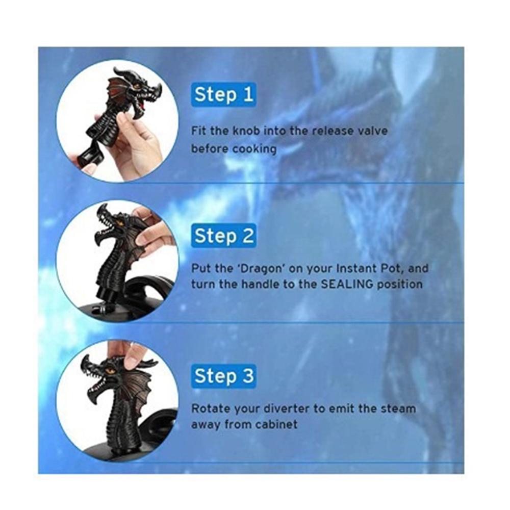 Tubo de escape de Dragon para olla instantánea, accesorio de liberación de vapor con respiración de fuego, desviador de vapor a presión, suministros de cocina