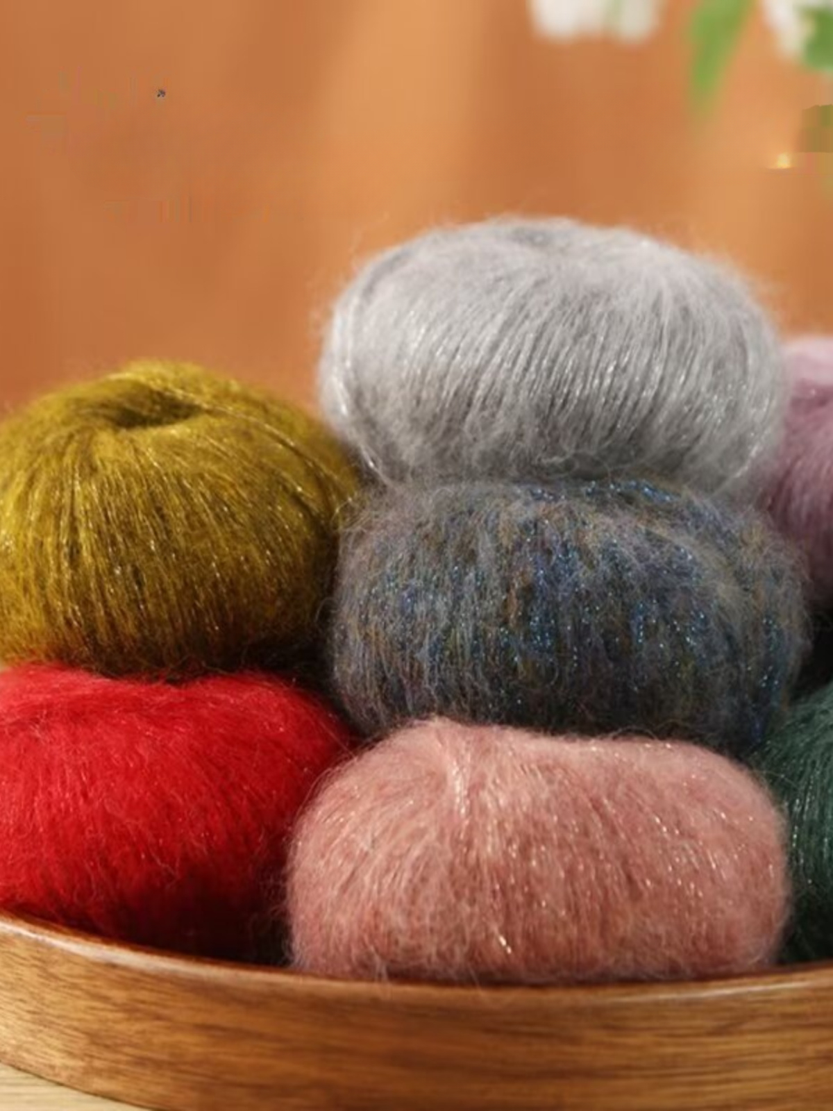 200 g/einstellen Mohair-Garn, glänzender Draht, bunt, zum Handstricken, Schal, zur Seite fahren, DIY, Hüte, weich, hautfreundlich, Häkelgarn, mitteldick