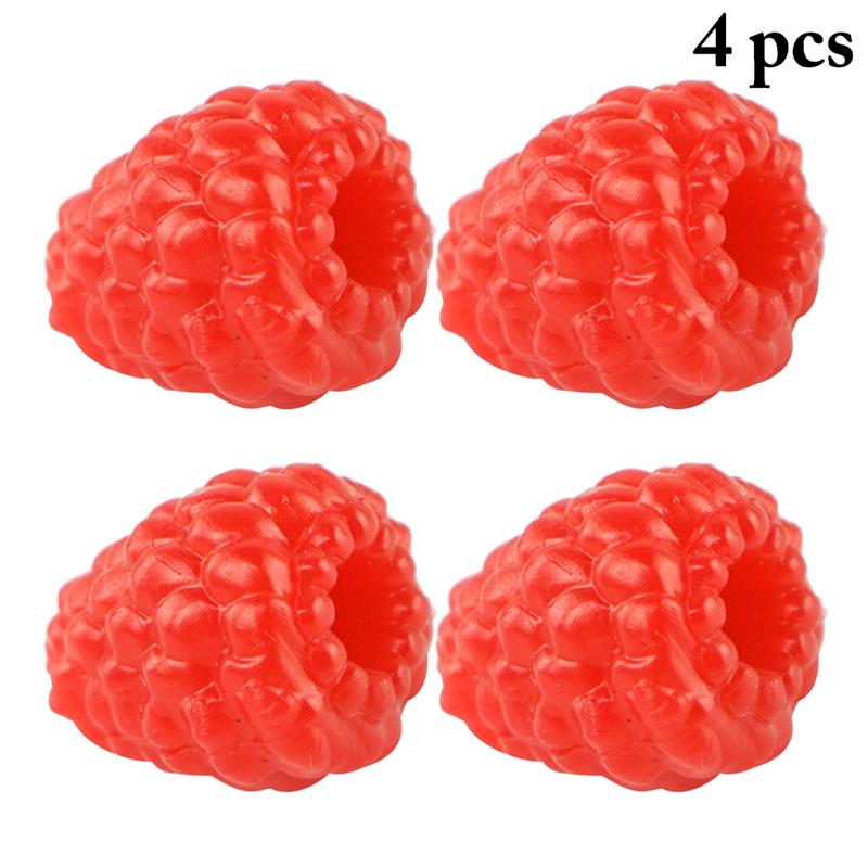 Simulation artificielle fausse fraise décoration de fête à domicile Fruits artificiels réalistes photographie accessoires Kits accessoires 4 pièces