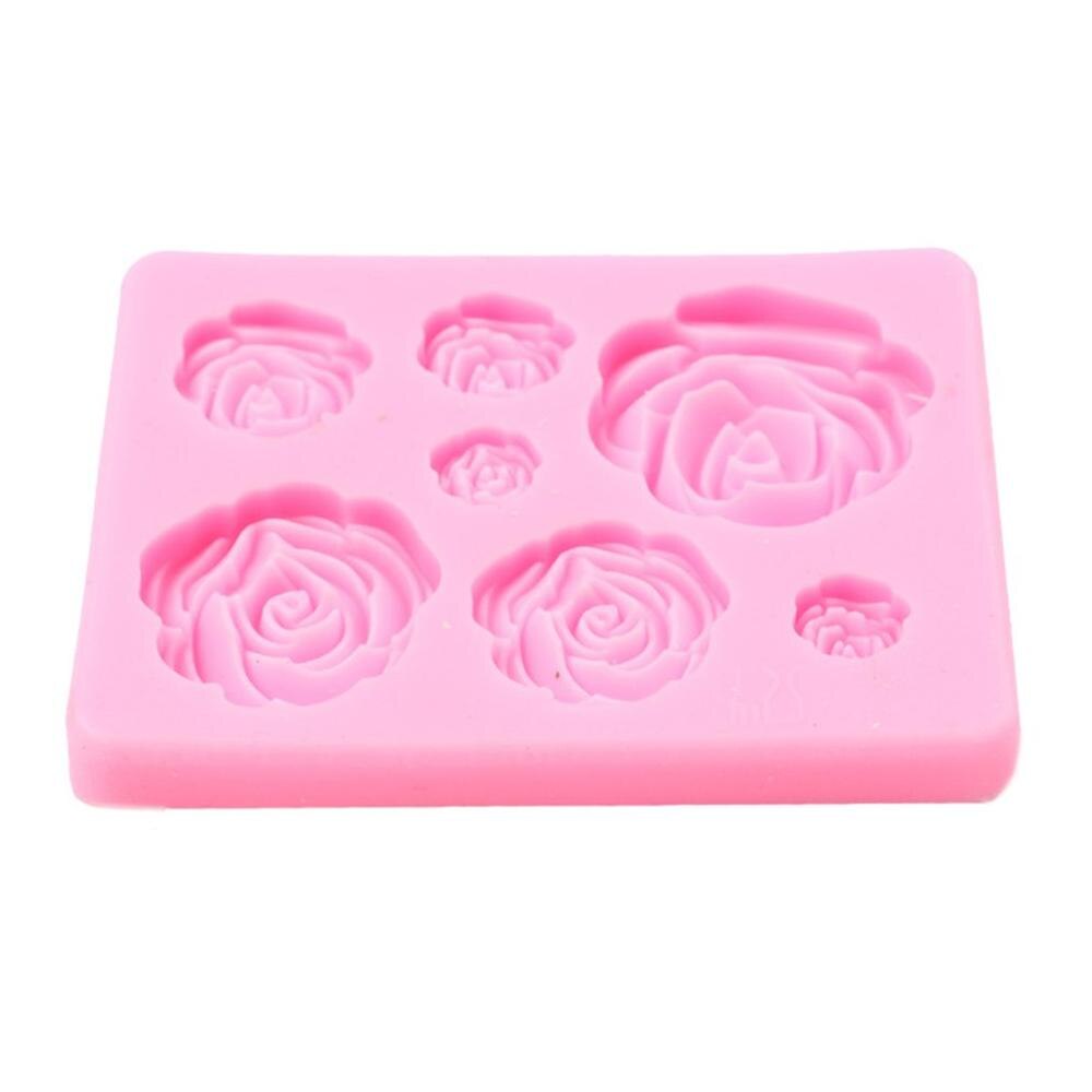 Rose bloemen Zachte Siliconen Fondant Cake Silicone Mold DIY Home Keuken Maken Snoep Koekjes Mallen Chocolade Cakevorm Gereedschappen: Default Title