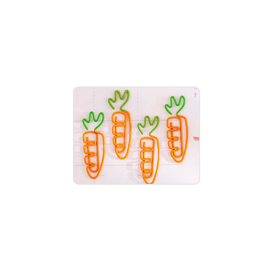 Paquete de 5 unidades de pinzas de papel con dibujos de frutas, artículos de papelería para estudiantes, escuela y oficina: d