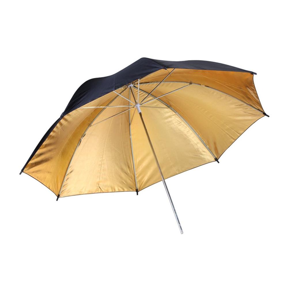 Translucent Umbrella with Reflective Black & Silver & Golden Cover Photography Umbrella Reflector Light Diffuser and Modifier: Default Title