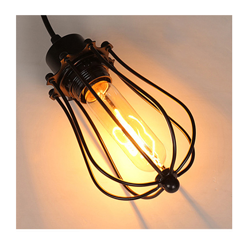 Vintage bur lysekrone edison pære loft restaurant soveværelse pendel led belysning industri vintage jern lamper til hjemmet