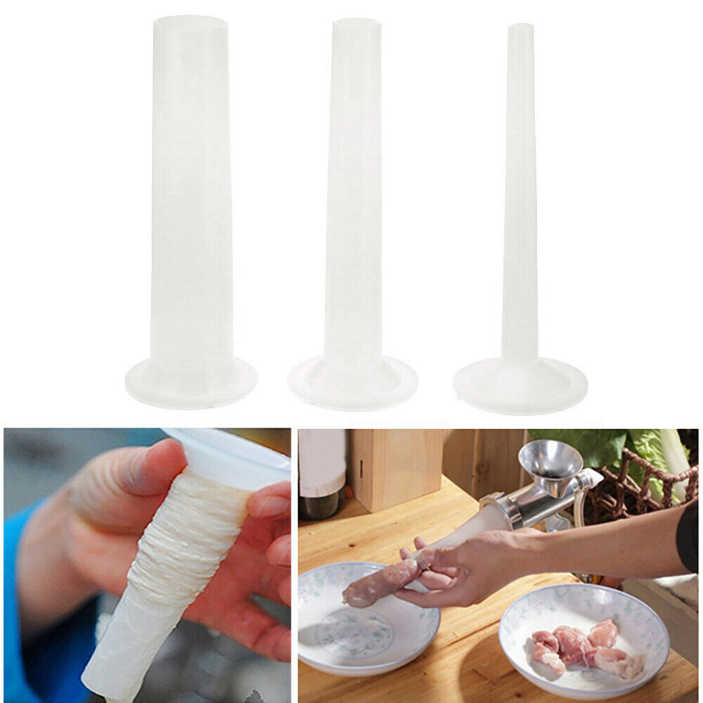 Verlengen drie stuk worst klysma trechter roestvrij staal vleesmolen klysma buis plastic klysma vlees tool