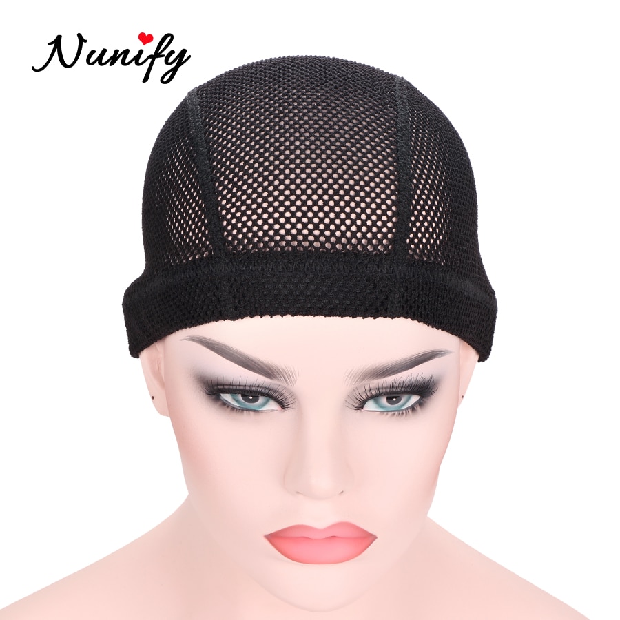 Nunify – bonnet de perruque tressé au Crochet à grand trou, pour la fabrication de perruques, filet de cheveux respirant, bonnet en maille, bonnets dôme en Spandex, taille libre, extensible