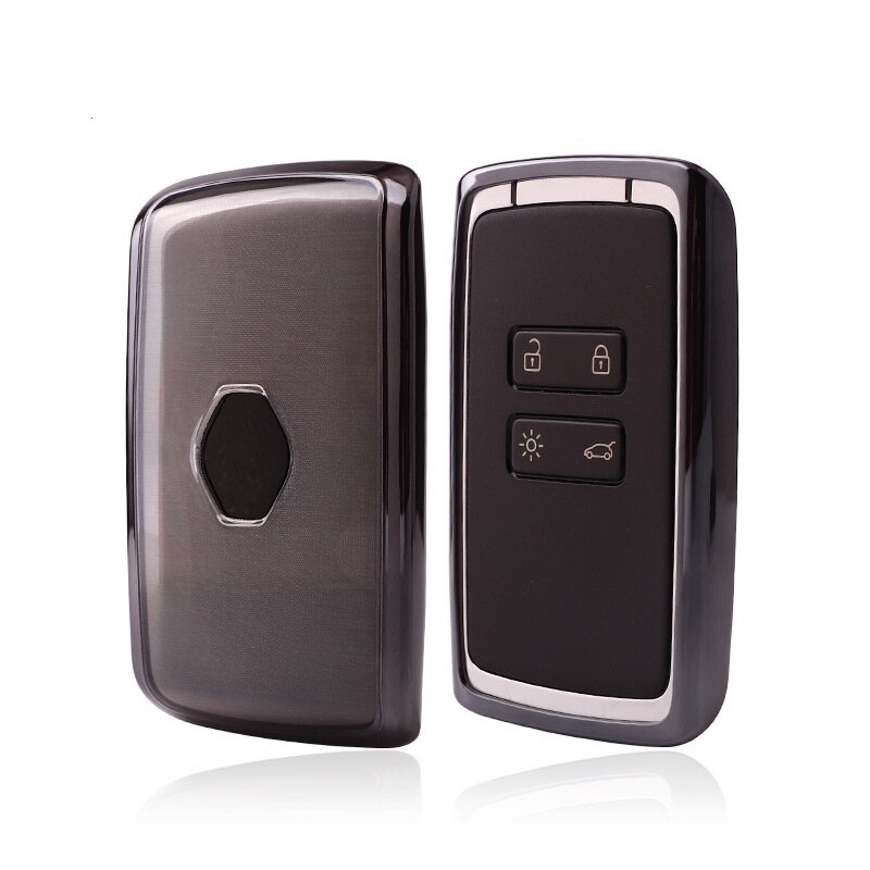 TPU Car Remote Key Case Cover for Renault Fluence Duster Megane Kadjar Clio Car Styling: Black