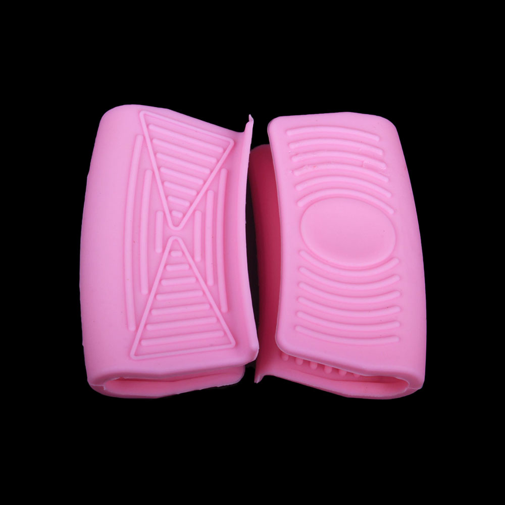 Silicone world Grip Silicone Pot Holder Sleeve Insulation Non Slip Pot Glove Anti-Scalding Pan Handle Cover Grip Kitchen Tools: Pink