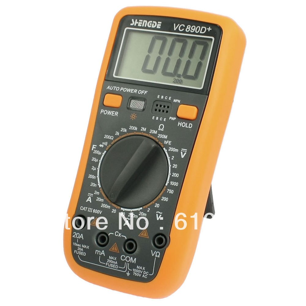 LCD Display AC DC Ammeter Resistance Capacitance Digital Multimeter