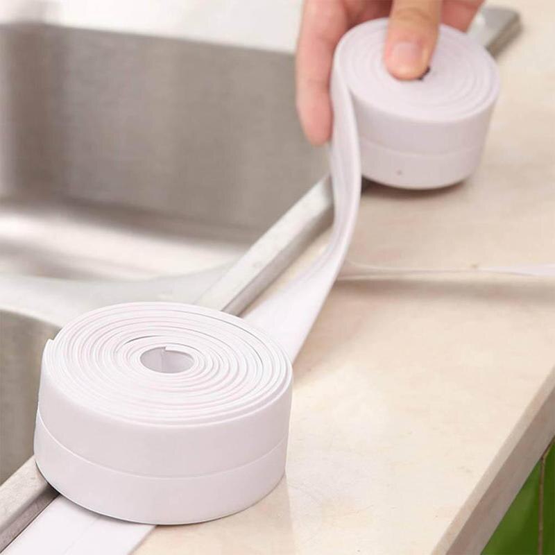 Autocollant auto-adhésif en céramique | Autocollant de cuisine, étanche, Anti-humidité, autocollant de salle de bains, évier mural d'angle, ligne PVC T3O9