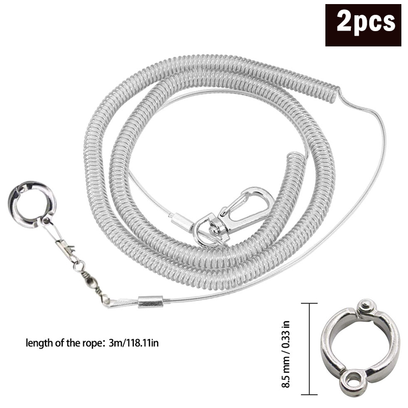 3M Papegaai Vliegende Touw Met Been Ring Outdoor Vlucht Training Touw Met Ultra Lichte Training Touw Met Meerdere Specificaties: 2pc 8.5mm