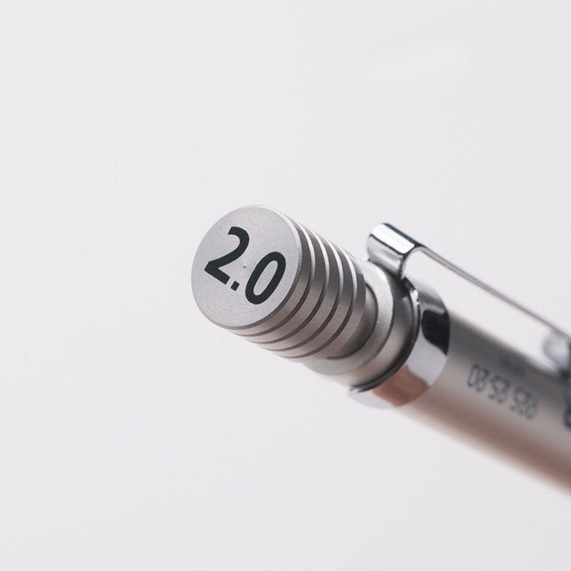 German STAEDTLER 925 25 senior Full metal Graphite Automatic Mechanical Pencil drafting supplies 0.3 / 0.5 / 0.7 / 0.9 / 2.0 mm: silvery 2mm