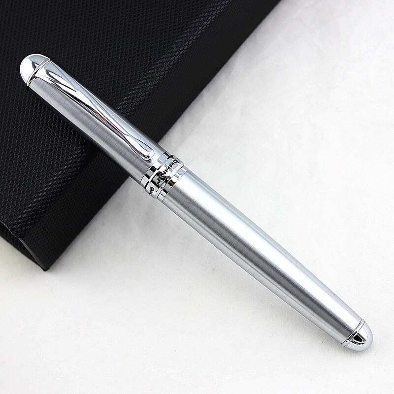 Jinhao – stylo plume de luxe X750, 18kgp, pointe moyenne, noir ,: Gris clair / F