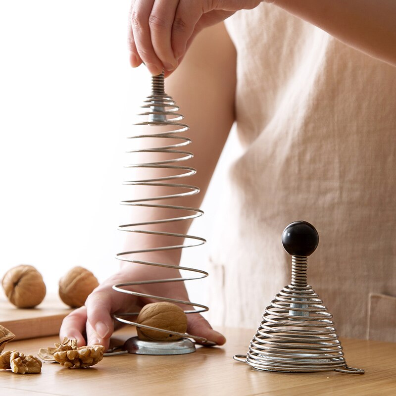 1pc Stainless Steel Spring Walnut Nut Sheller Nut Cracker