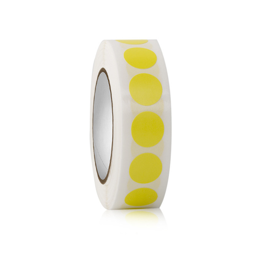 1000Pcs Ronde Kleur-Code Dot Stickers Verwijderbare 1.3Cm Chroma Label Voor Inventaris Organiseren, bestand Classificatie Briefpapier Sticker: Yellow