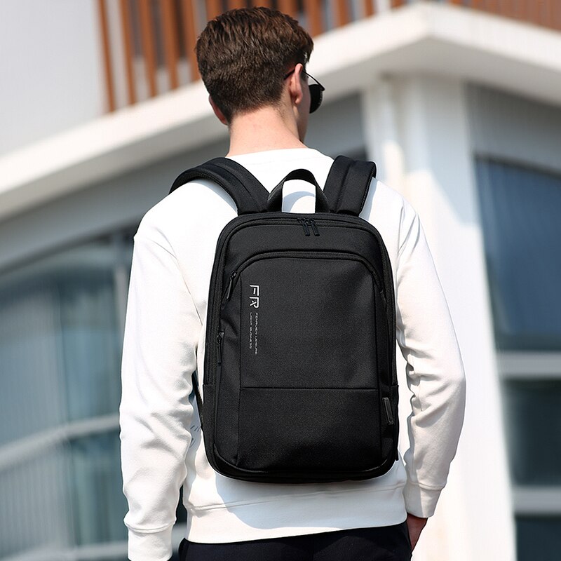 Fenruien Männer Rucksack Business Erweiterbar Rucksack 15,6 Zoll Laptop Rucksäcke Reise Wasserdichte USB Lade Männlichen Schule Taschen