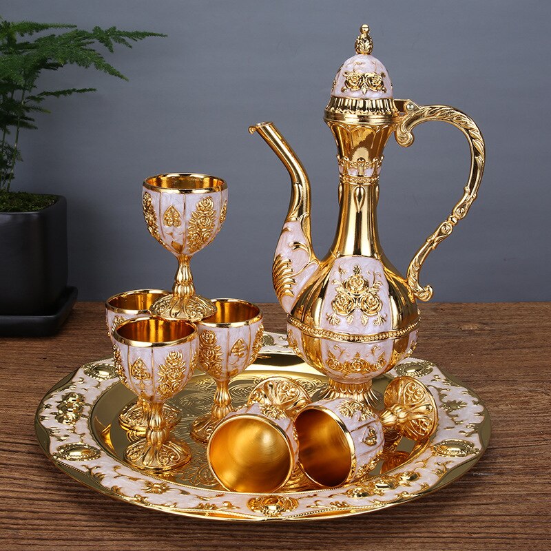 Wine decanter pumpkin style hip flask a glass of red wine home bar metal glass set sake set home bars