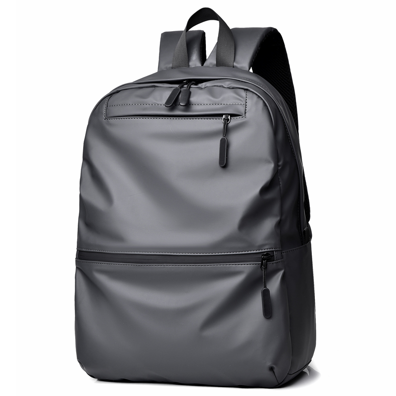 Fashionable Backpack Large Capacity Laptop Bag Waterproof Fabric Lightweight Shoulder Bag Casual Backpack: GRAY