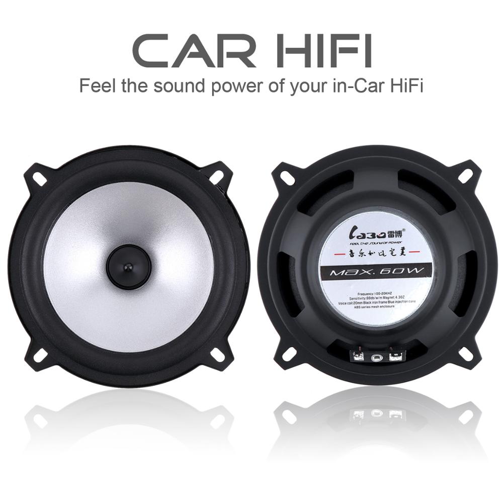 2pcs Hifi Car Coaxial Speaker 5 Inch 60W 2 Way Automotive Speaker Universal Full Range Frequency Auto Loudspeaker Audio For Cars