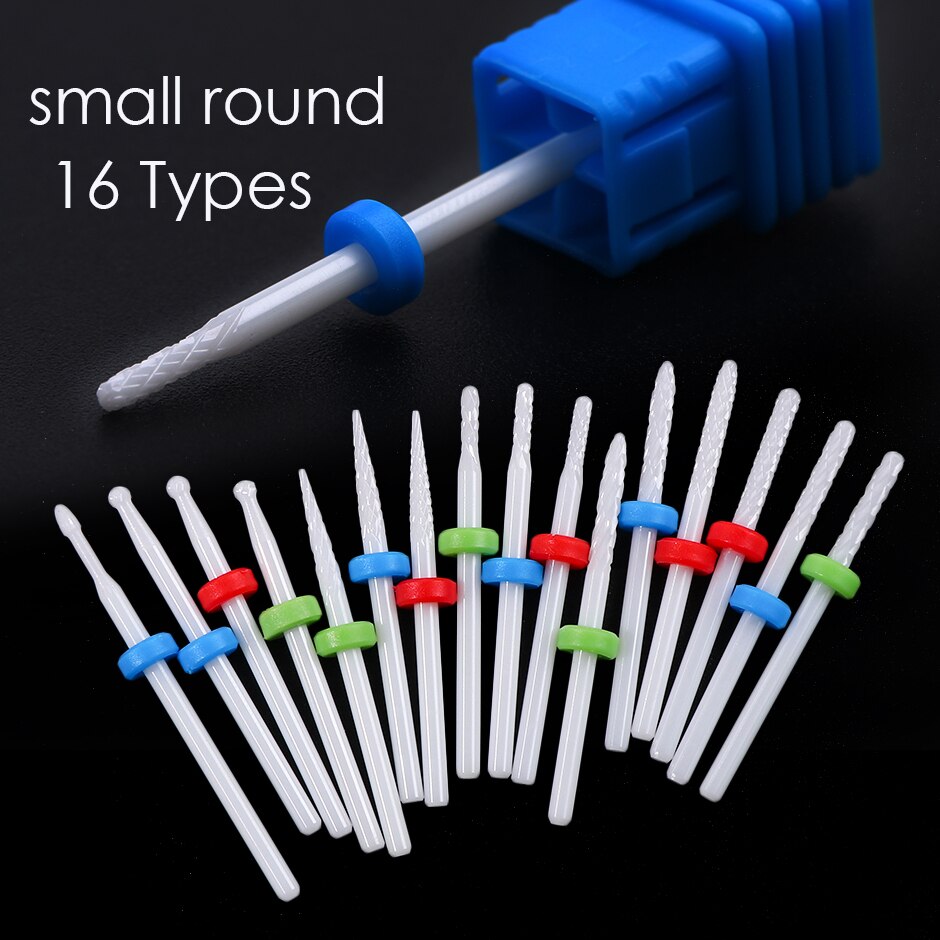 1pcs Small Round Remover Cutter for Manicure Dead Skin Nail Drill Ceramic Clean Bits Burr Pedicure Electric Nail File CHTX01-14